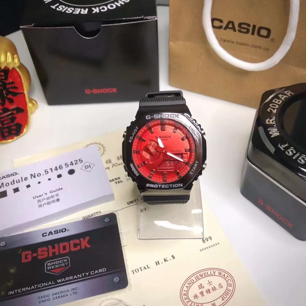 Casio G Shock Gm2100 Red Dial View 6